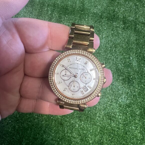 Michael Kors MK-5354 Parker Women’s Quartz Chronograph Gold Stainless Watch - Picture 1 of 5